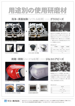 用途別の仕様研磨材